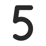 Number 5 SVG Icon